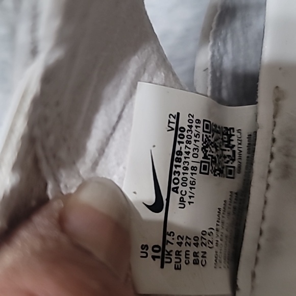 Nike Airmax FF 720 SAIL Hybrid White Leather Sandal/Sneaker Chunky Outsole Sz10 - Picture 10 of 14